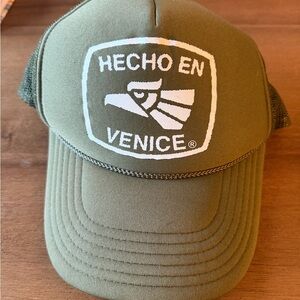 Olive Green Mesh Trucker Hat